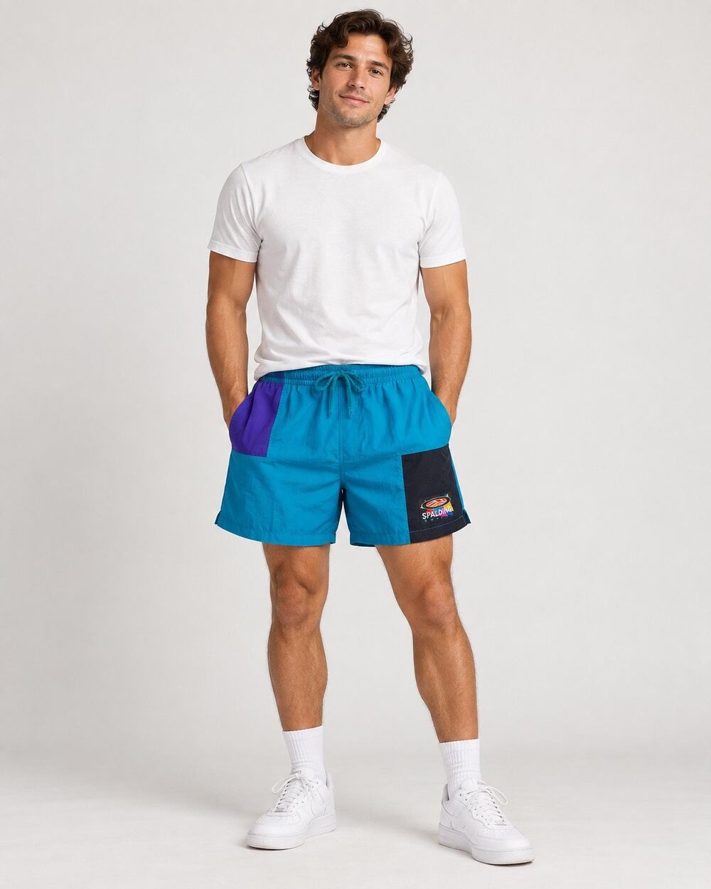 Vintage Spalding Volley 90s Colorblock Nylon Shorts Men’s L